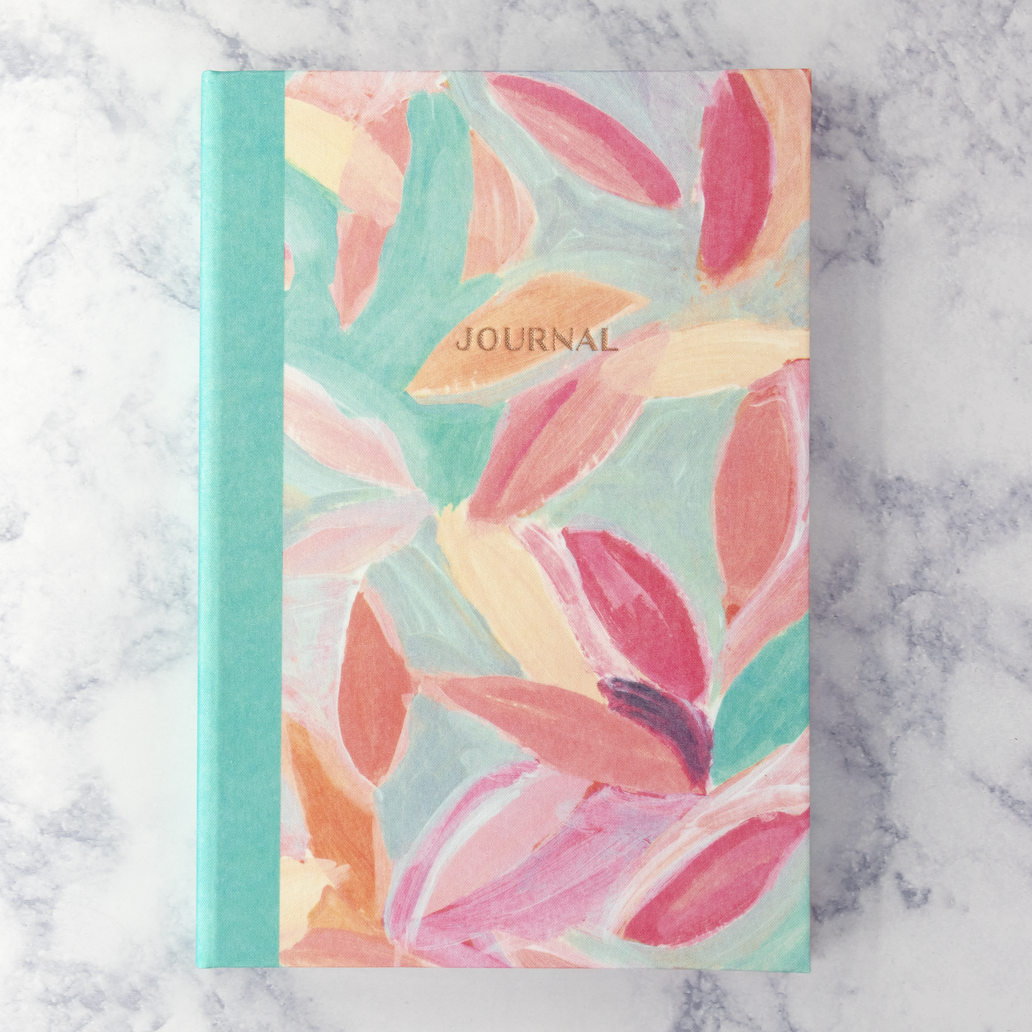 Botanic Abstract Leaves Hardcover Journal