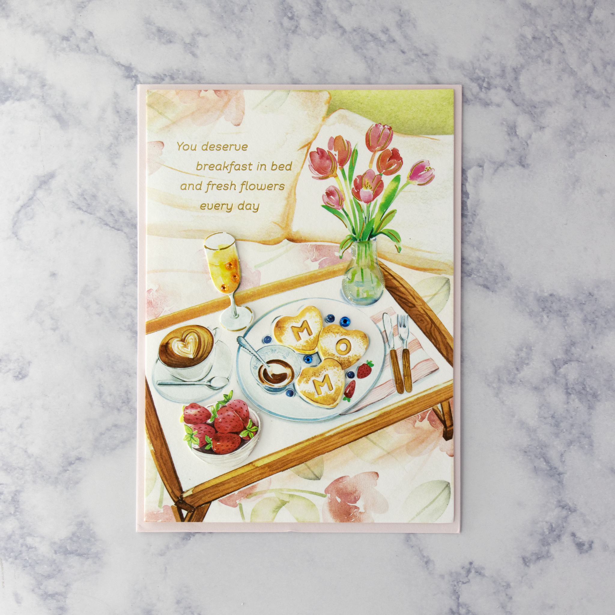 "Breakfast In Bed" Mother's Day Card