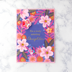 Bright Florals Graduation Card (Daughter)