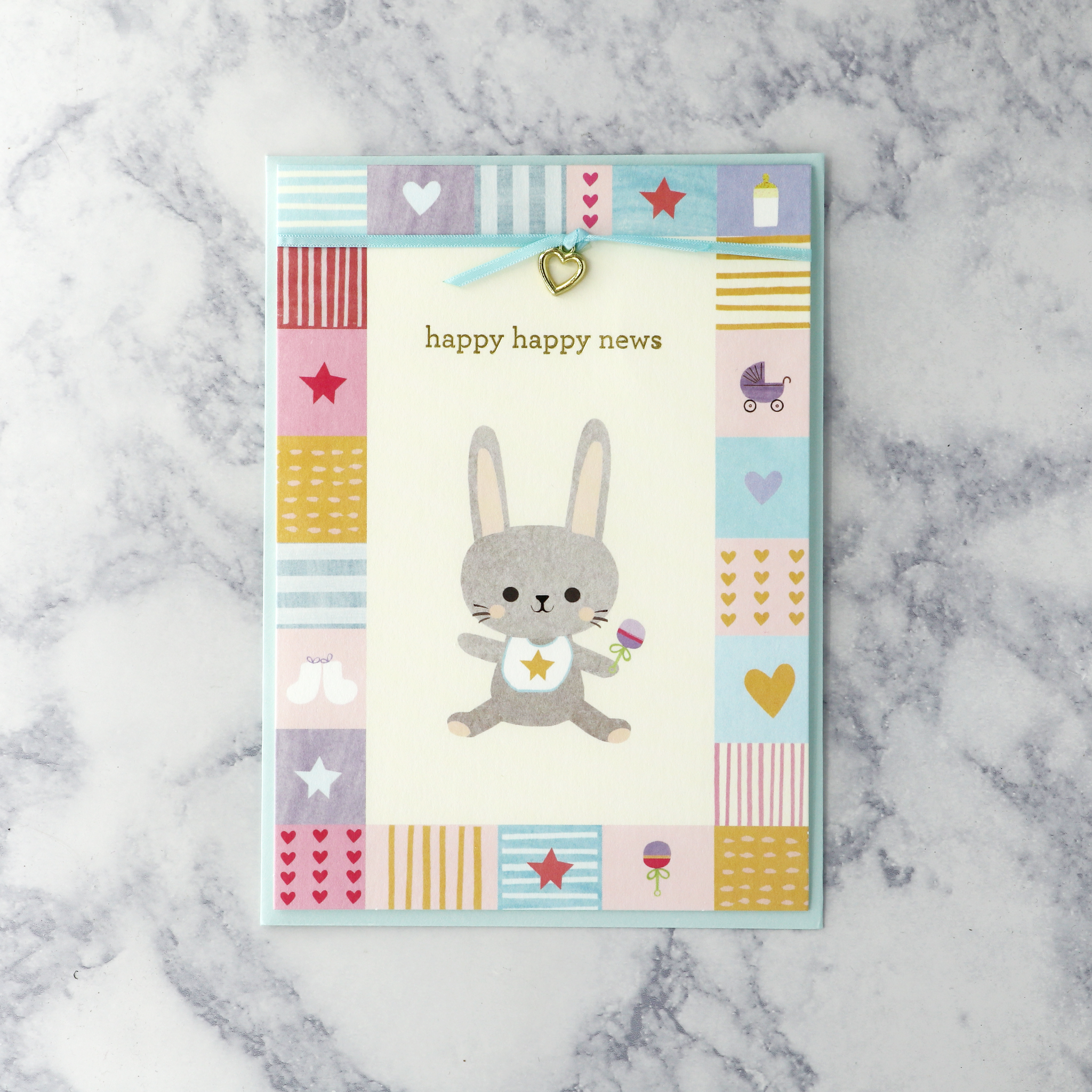 Bunny Blanket New Baby Card