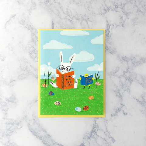 Bunny Reading Easter Card