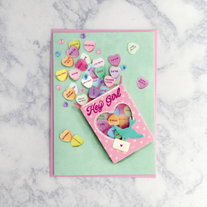 Candy Hearts Box Valentine's Day Card