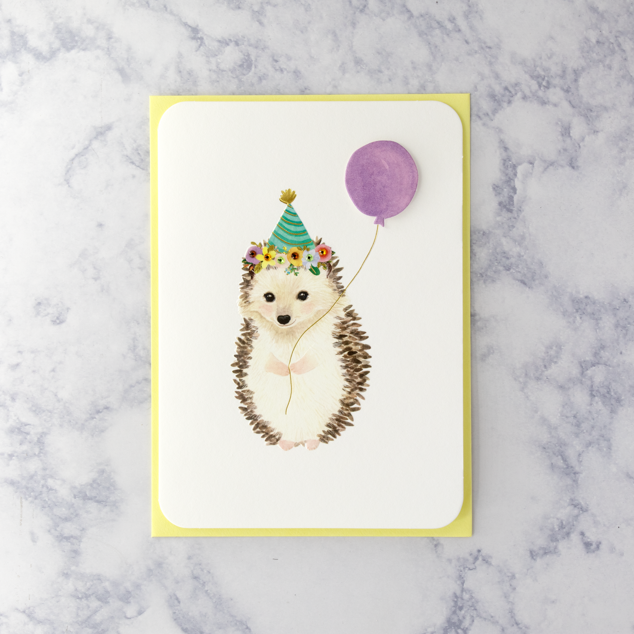 Celebratory Hedgehog Birthday Card