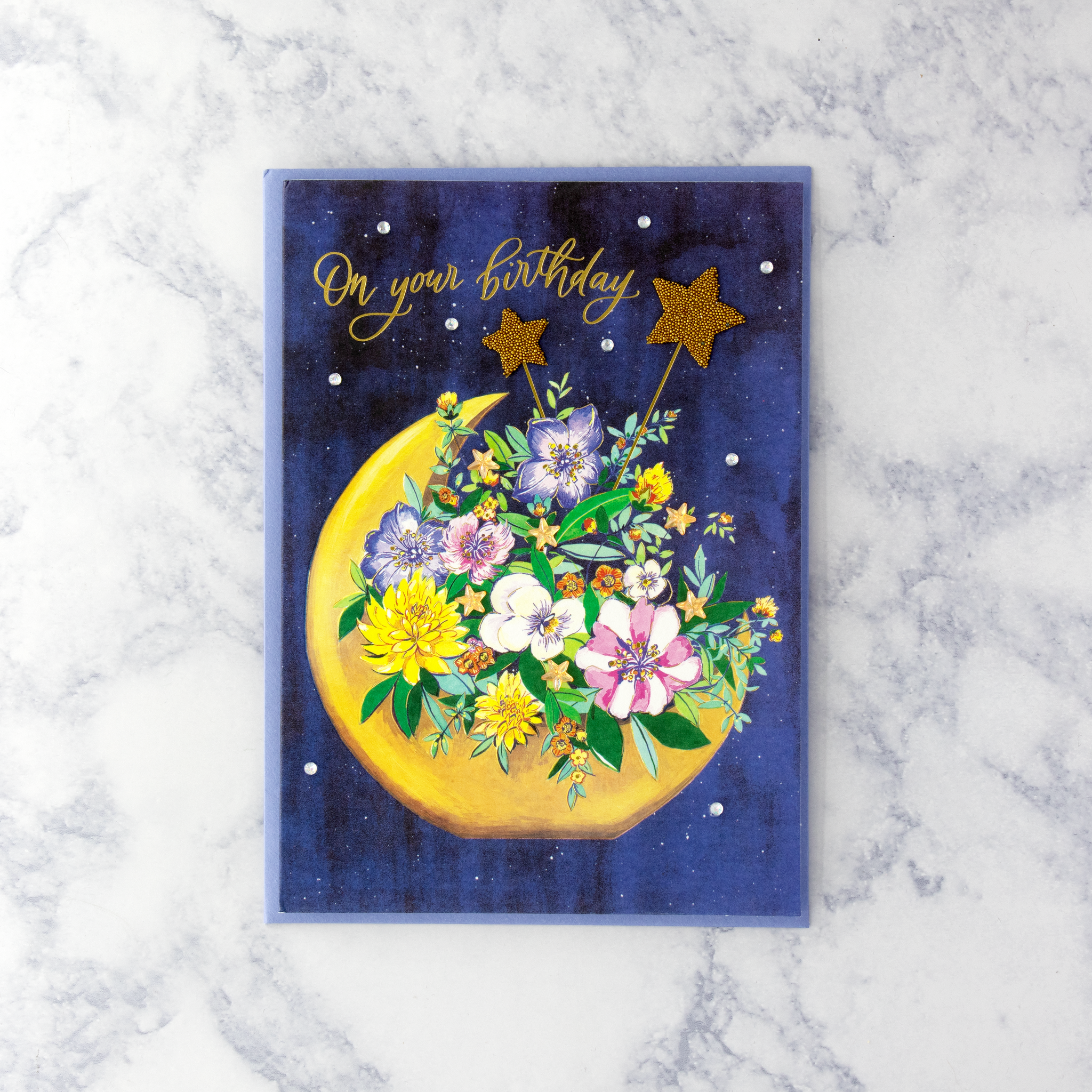 Celestial Floral Vase Birthday Card