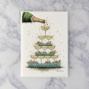 Champagne Pyramid Wedding Card