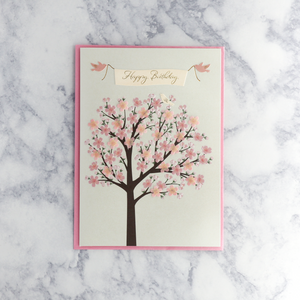 Cherry Blossom Tree Birthday Card