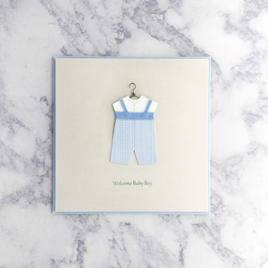 Classic Boy Outfit New Baby Card