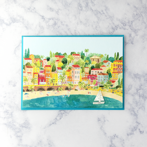 Coastal Town Birthday Card