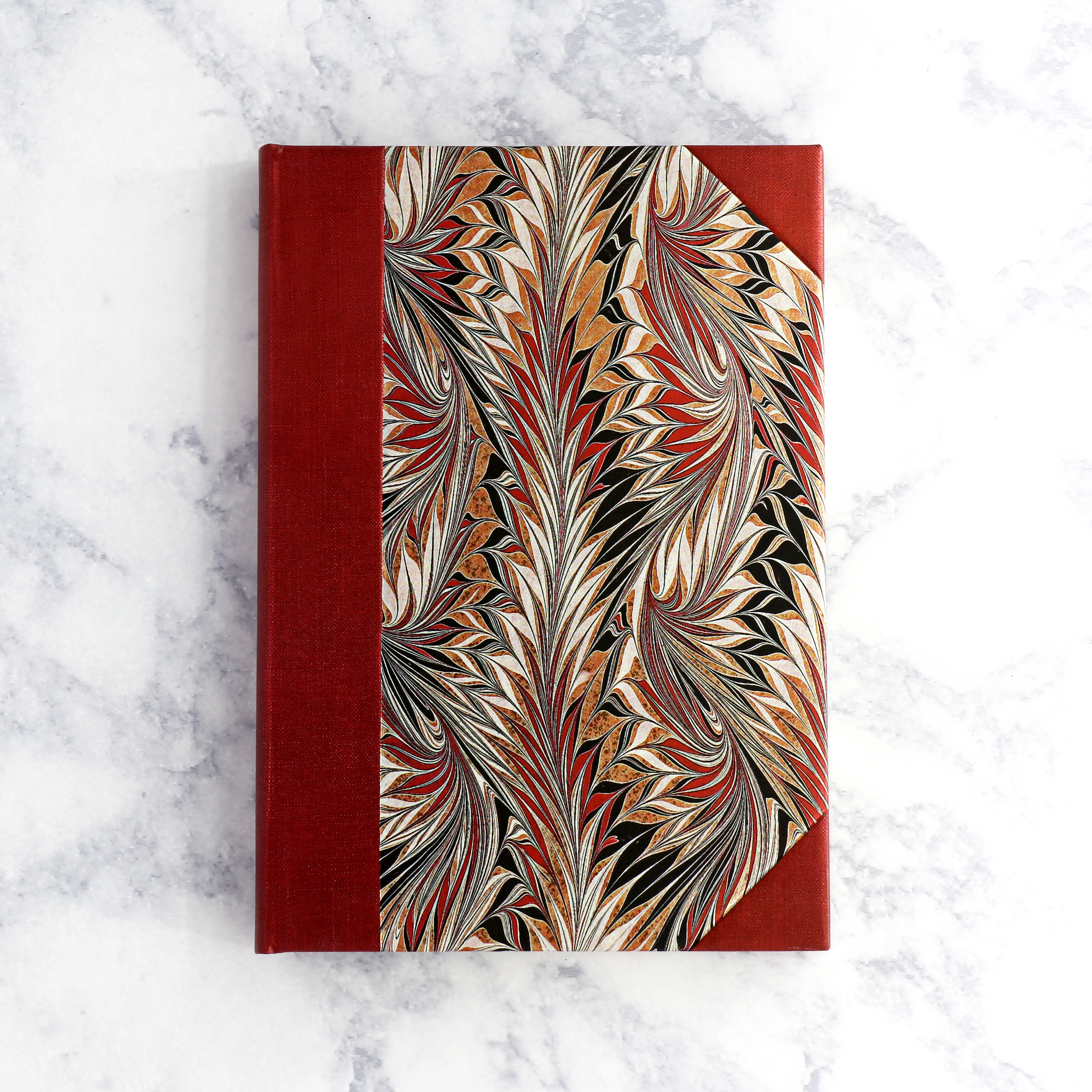 Cockerell Marbled Paper Rubedo Lined Midi Hardcover Journal