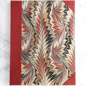 Cockerell Marbled Paper Rubedo Lined Ultra Hardcover Journal