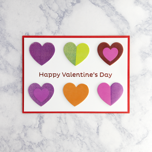 Colorful Hearts Valentine's Day Card