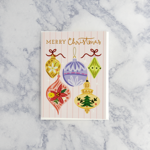 Colorful Ornaments Christmas Card