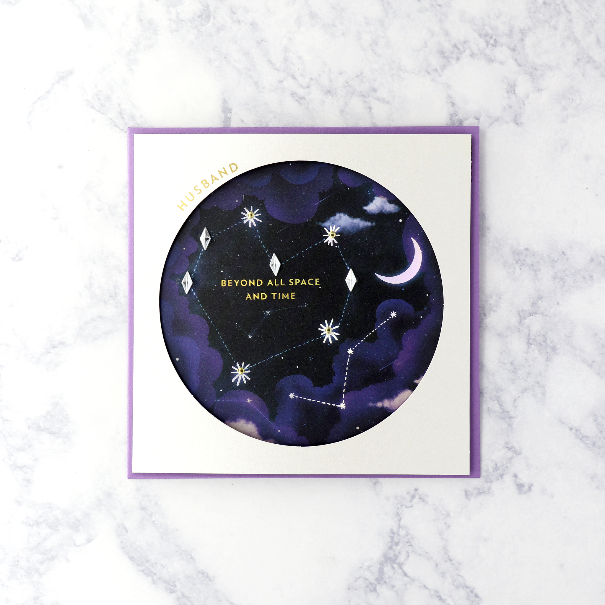 Constellations "Beyond Space" Birthday Card (Husband)