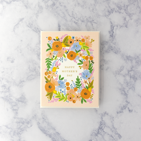 Coral Floral Mother's Day Card