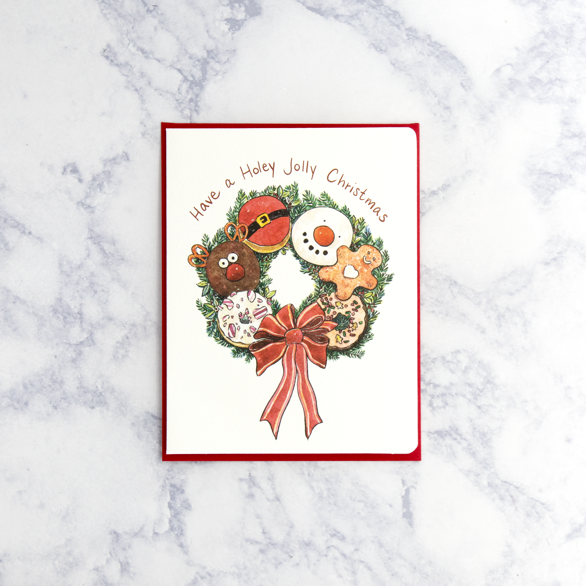 Desserts Wreath Christmas Card