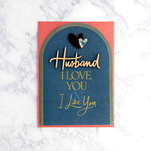 Die-Cut Arch Valentine's Day Card (Husband)