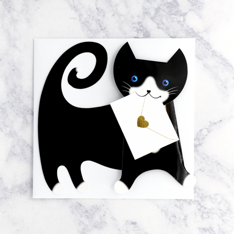 Die-Cut Kitty Cat Blank Card