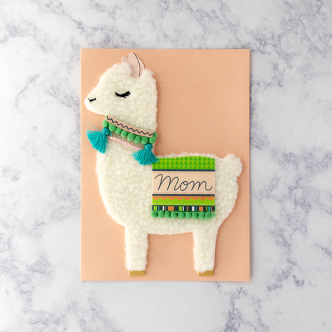 Die-Cut Llama Mama Mother's Day Card (For Mom)