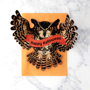 Die-Cut Owl Halloween Card