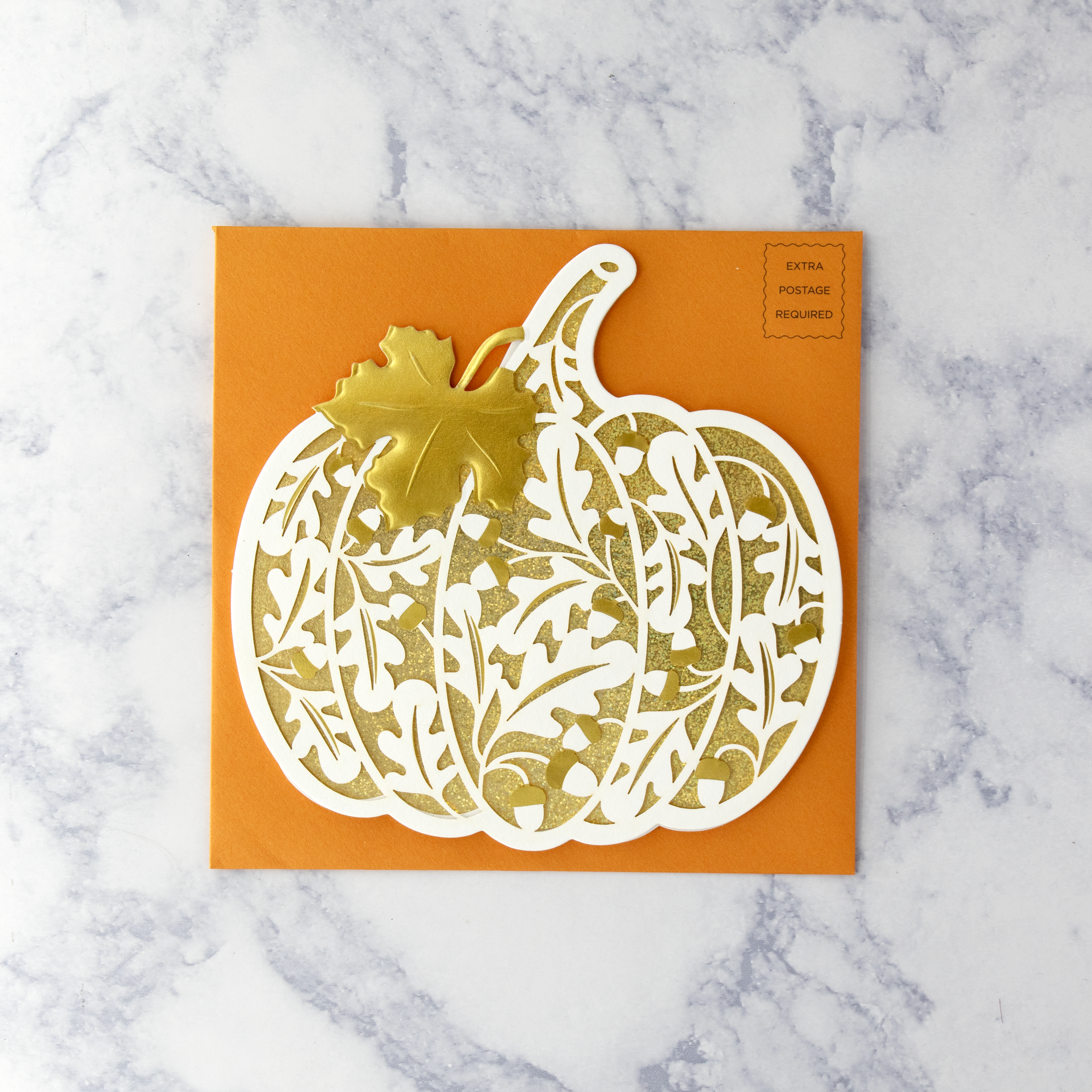 Die-Cut Pumpkin Thanksgiving Card