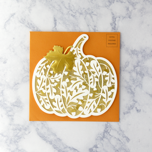 Die-Cut Pumpkin Thanksgiving Card