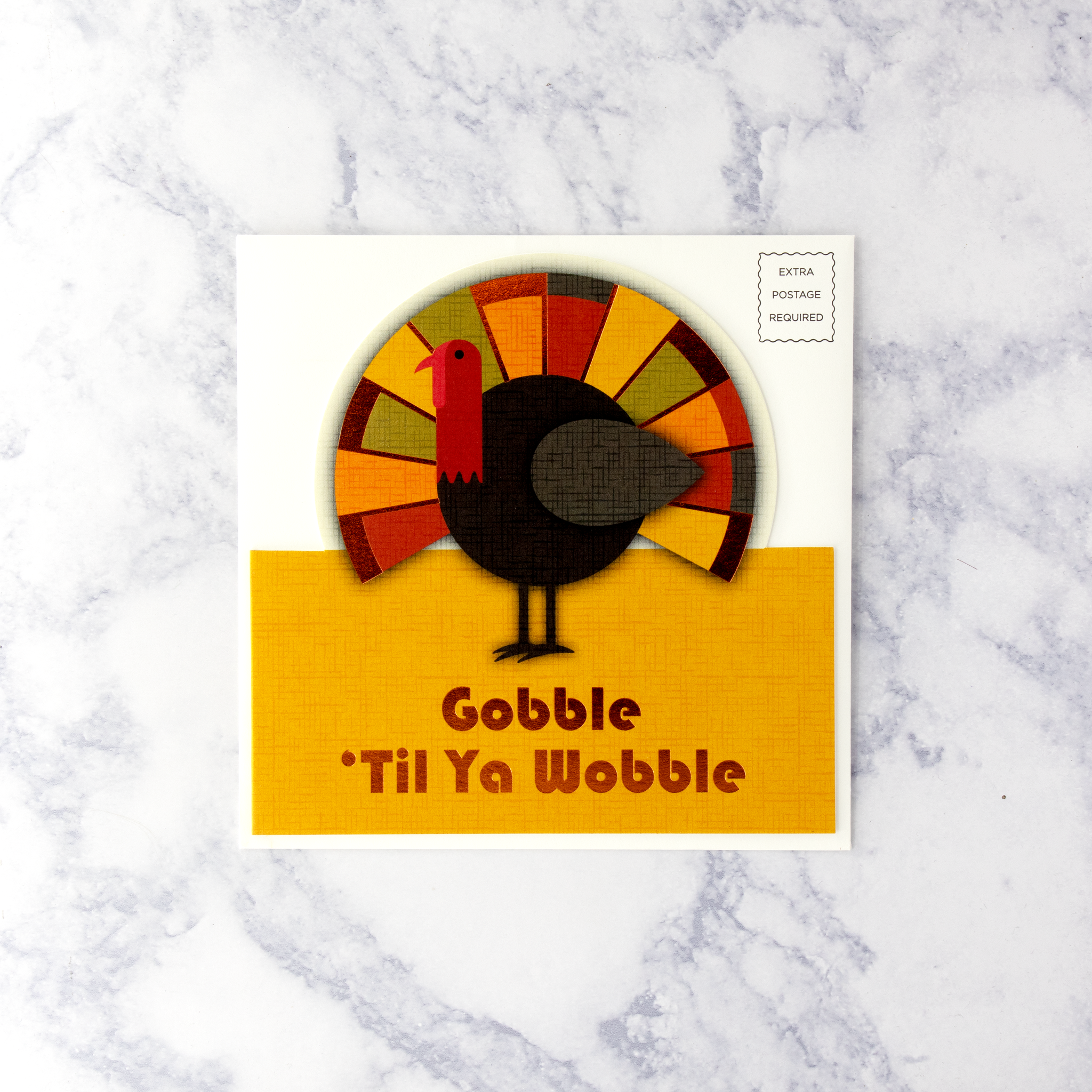 Die-Cut Turkey Thanksgiving Card