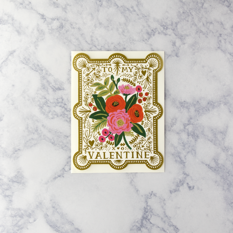 Die-Cut Vintage Valentine’s Day Card