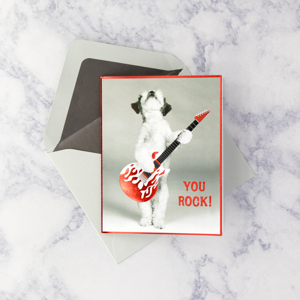 Dog With Guitar "You Rock" Boxed Notes (Set of 12)