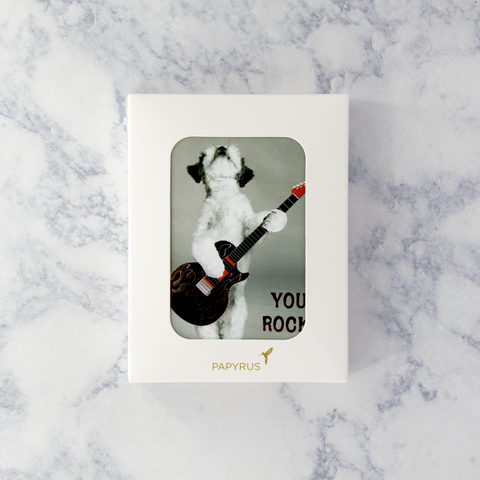 Dog With Guitar "You Rock" Boxed Notes (Set of 12)