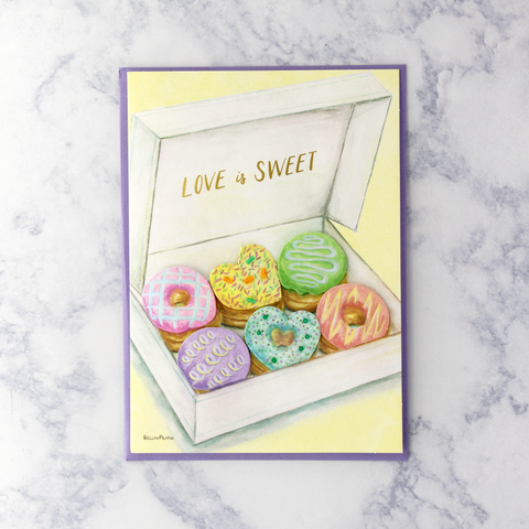 Donut Tray "Love Is Sweet" Anniversary Card