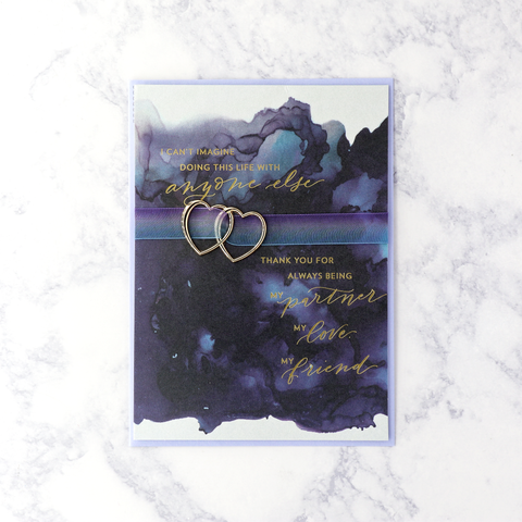 Double Hearts Anniversary Card