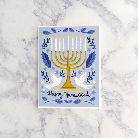 Doves Hanukkah Card