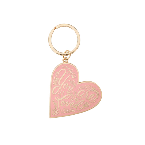 Juliet Gold Enamel Keychain