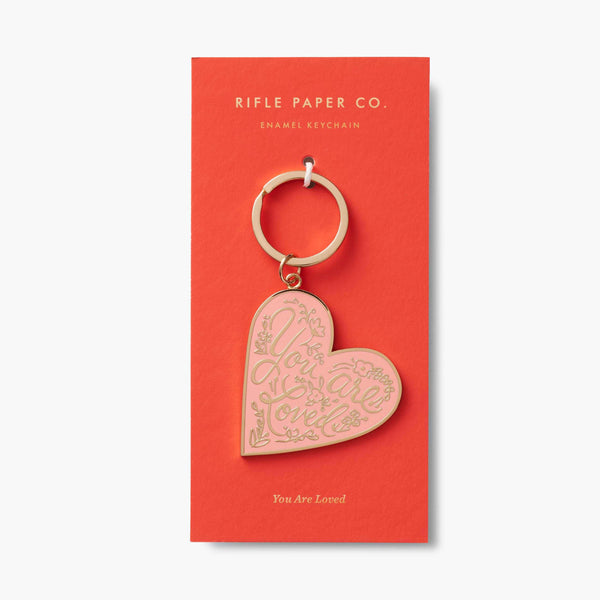 Juliet Gold Enamel Keychain