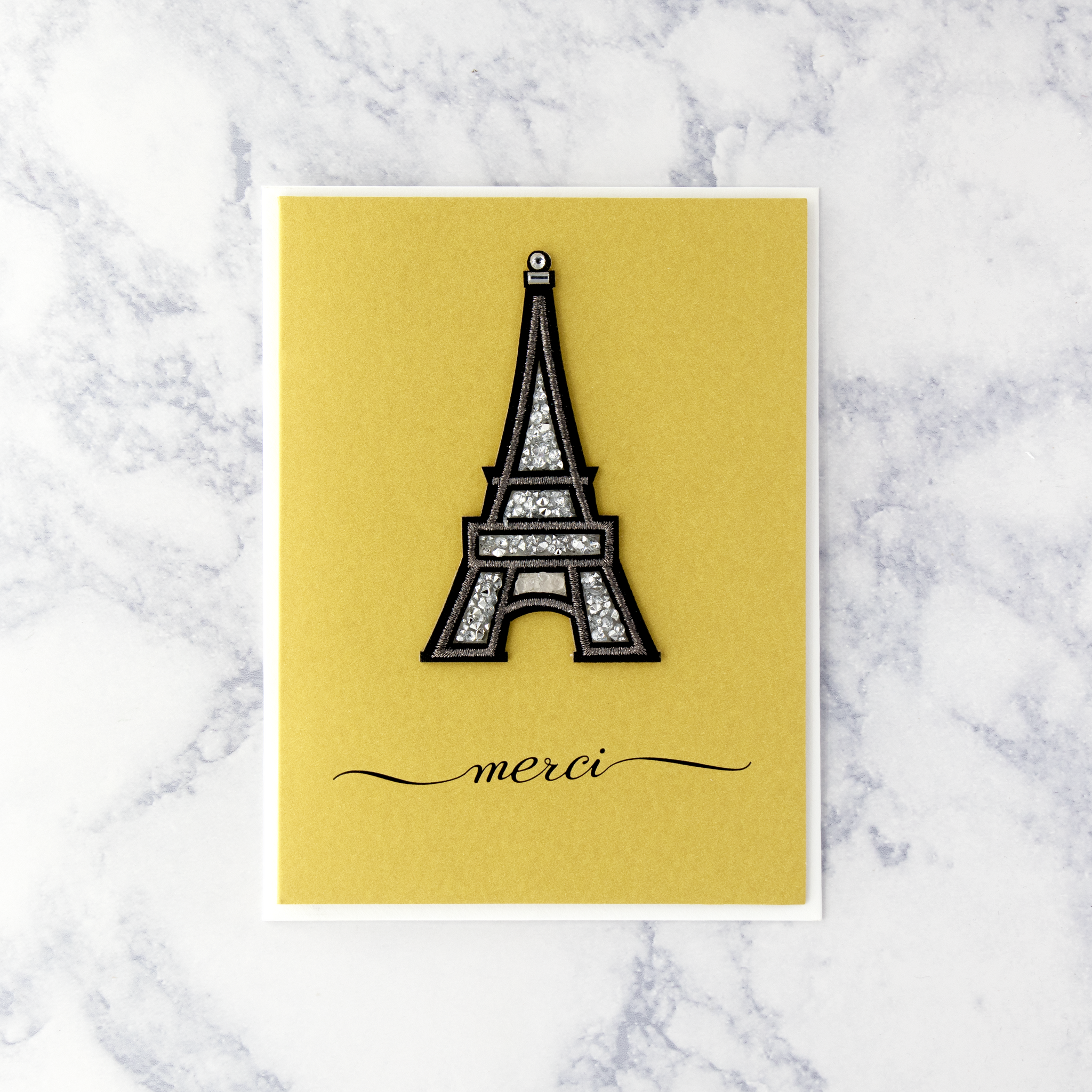 Eiffel Patch Thank You Card