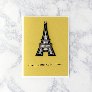 Eiffel Patch Thank You Card