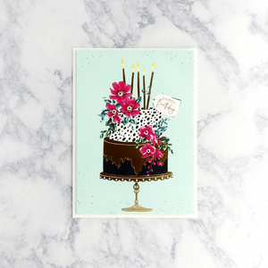 Elegant Cake Birthday Card