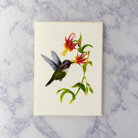 Embossed Hummingbird Mother's Day Card