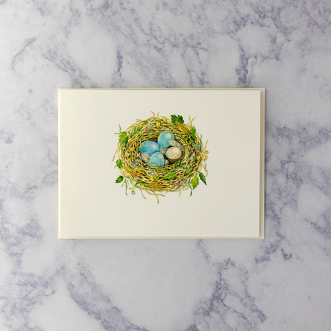 Embossed Nest Easter Card