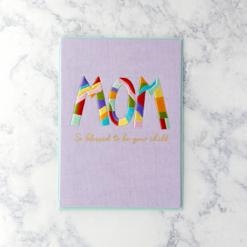 Embroidered Pattern Mother's Day Card (For Mom)