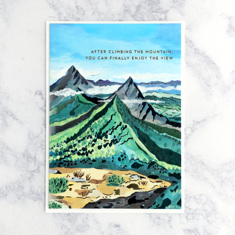 Enjoy The View (Mountains) Retirement Card