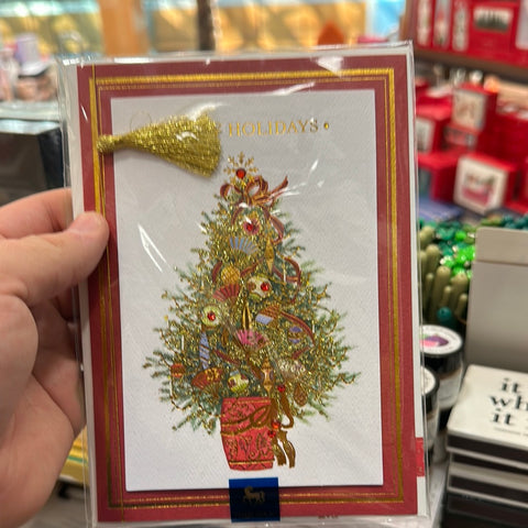 Asian Fan Tree Holiday Card