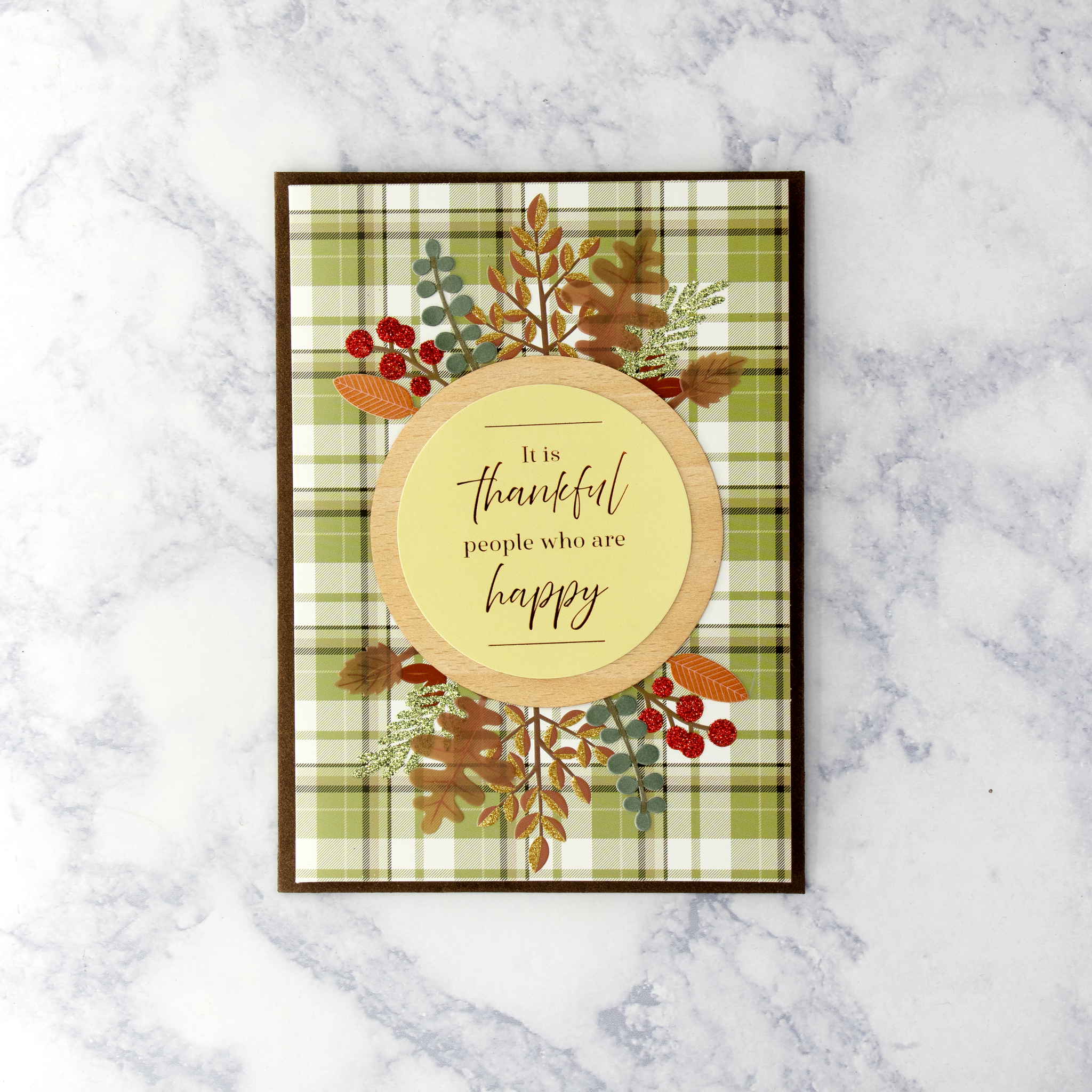 Fall Leaves & Acorns Thanksgiving Card