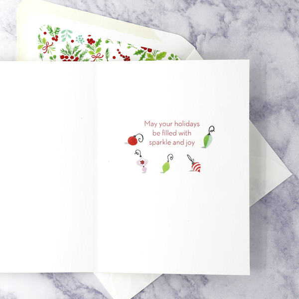 Fashion Gal With Tree Christmas Card