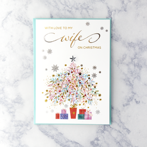 Feminine Tree Christmas Card (Wife)