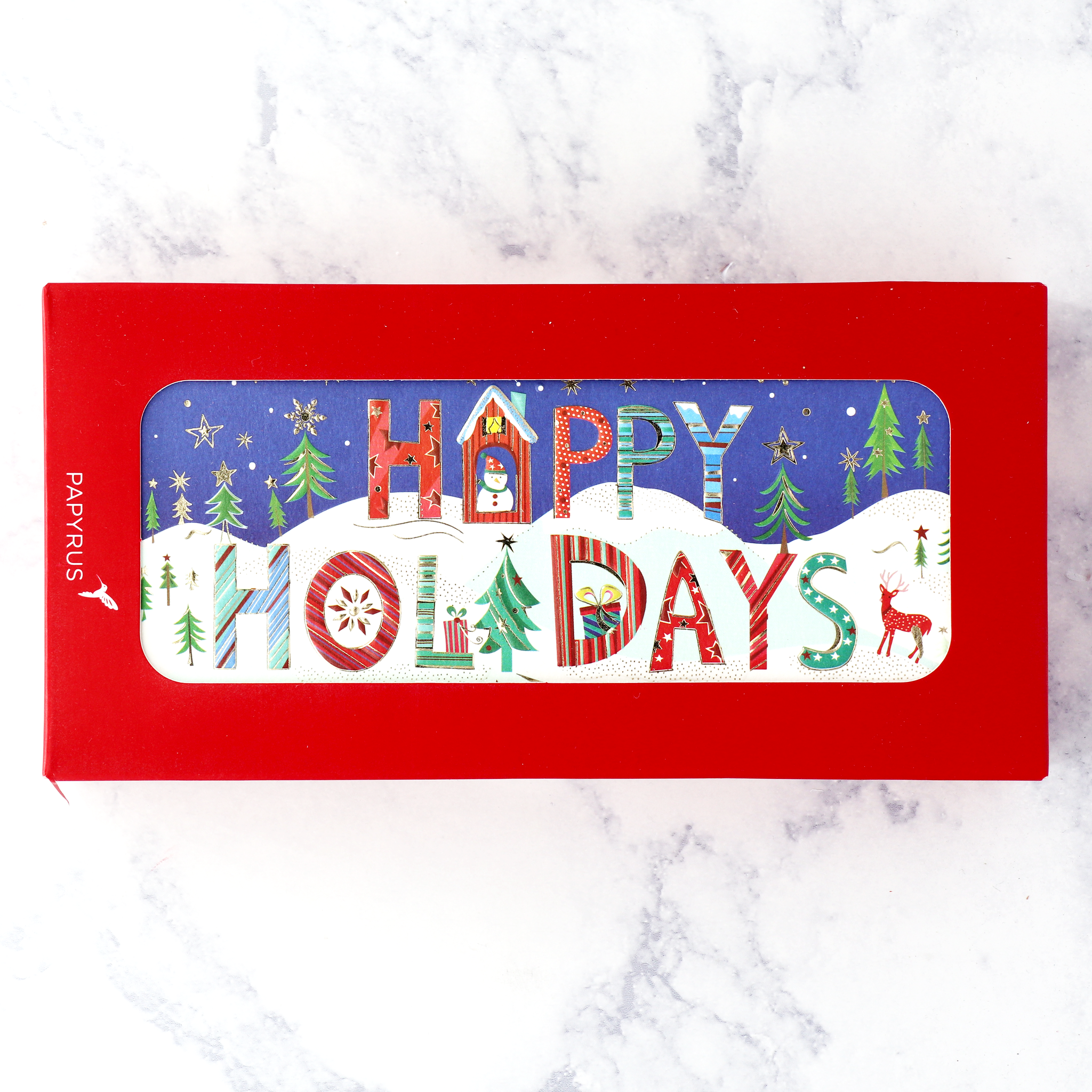 Festive Season Lettering Holiday Boxed Cards (Set of 16)