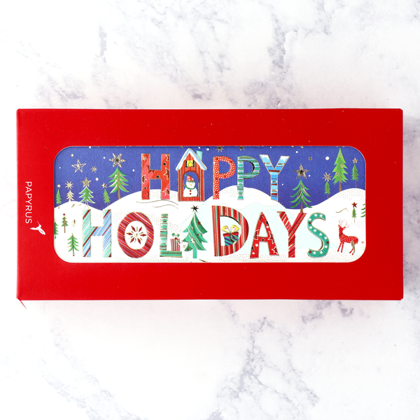 Festive Season Lettering Holiday Boxed Cards (Set of 16)