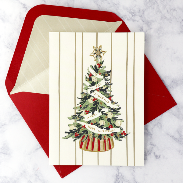 Festive Tree Banner Christmas Boxed Cards (Set of 14)
