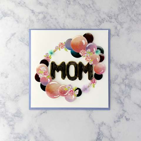 Floral Balloons Mother's Day Card (For Mom)