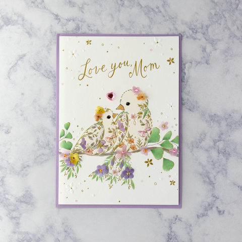 Floral Birds Mother's Day Card (For Mom)